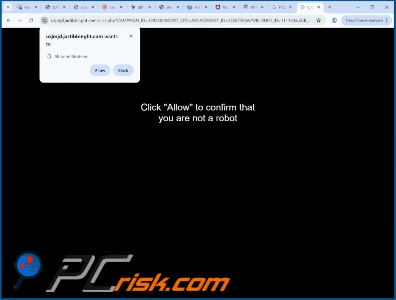 jartibbinght[.]com website appearance (GIF)