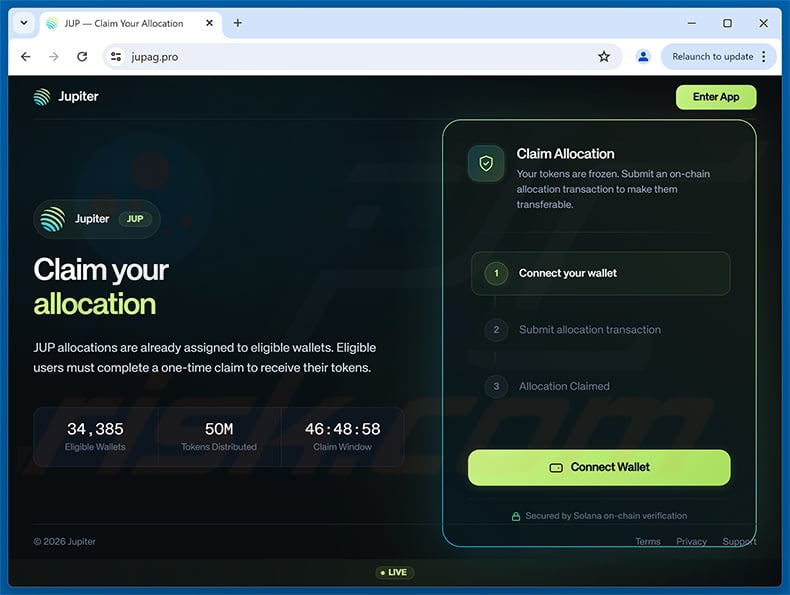 Jupiter Allocation Scam