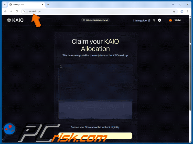 Appearance of KAIO Allocation scam