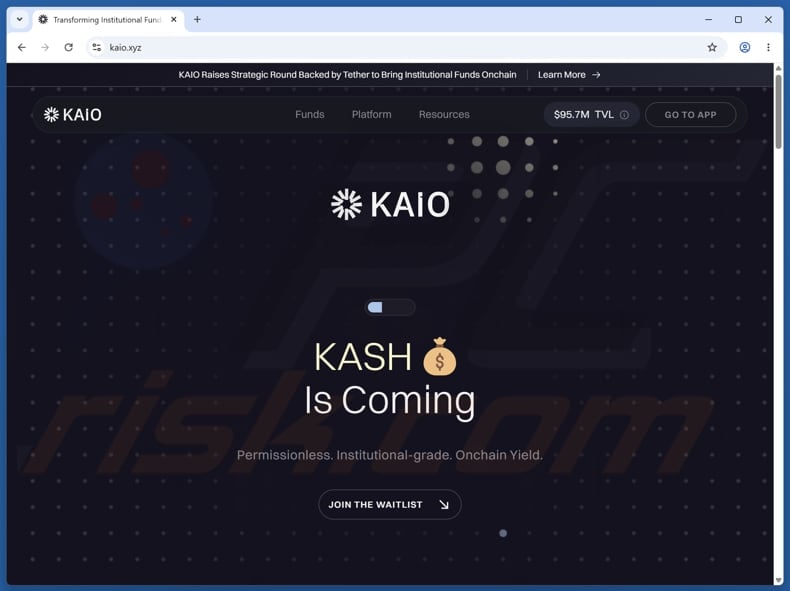 KAIO Allocation Scam real website (kaio.xyz)