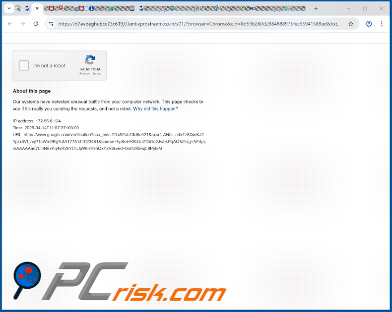 lantixprostream[.]co.in website appearance (GIF)