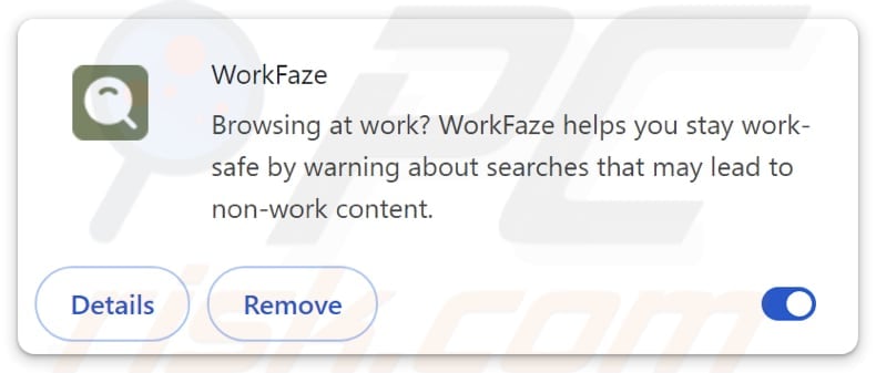 WorkFaze browser hijacker