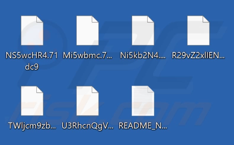 Files encrypted by NBLock Black ransomware (random extension)