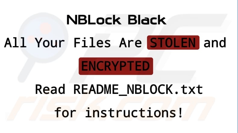 NBLock Black ransomware wallpaper