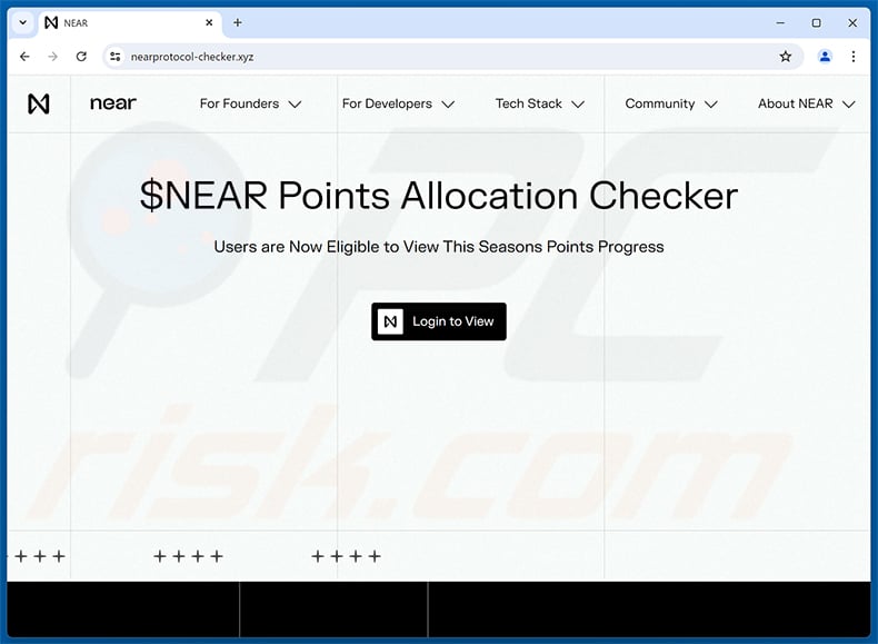 $NEAR Points Allocation Checker scam
