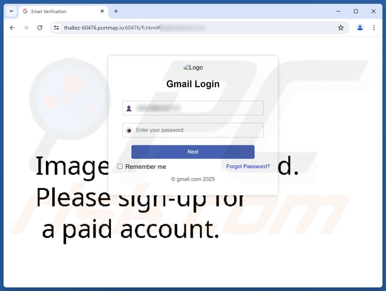 New Version Of The Mail System Interface Email Scam fake site
