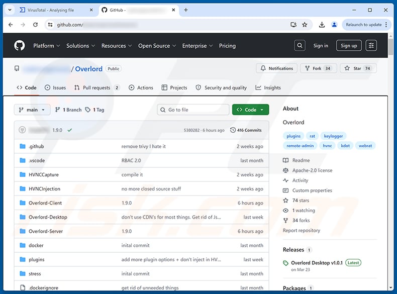 Overlord RAT on GitHub