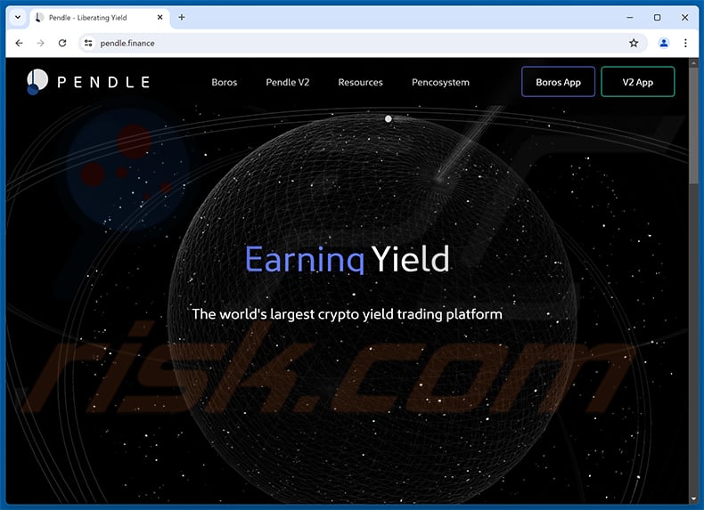 $PENDLE Voting Rewards Scam real website (pendle.finance)