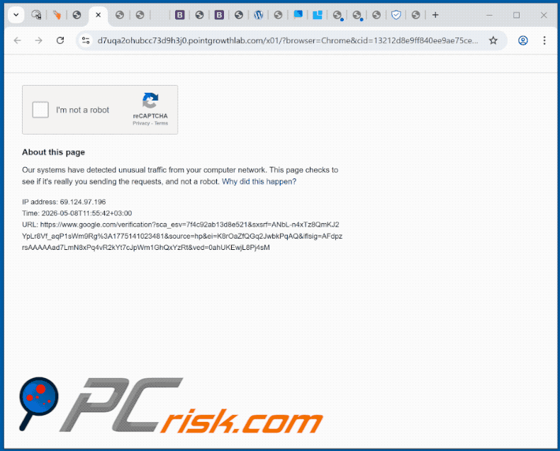 pointgrowthlab[.]com website appearance (GIF)