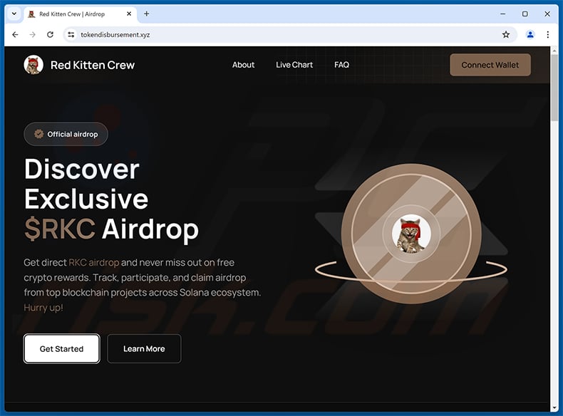 Red Kitten Crew ($RKC) Airdrop scam (tokendisbursement[.]xyz)