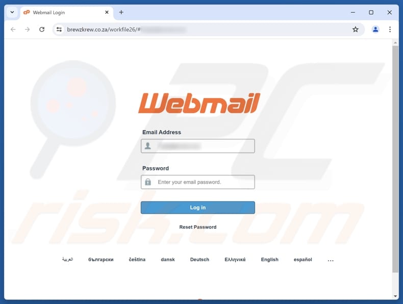 Security Update To Recognize Trusted Devices And Locations Email Scam fake page