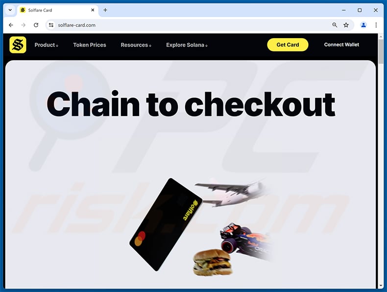 Fake Solflare website - solflare-card[.]com