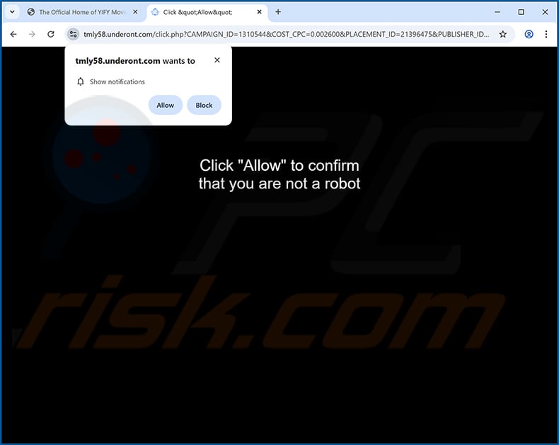 underont[.]com ads