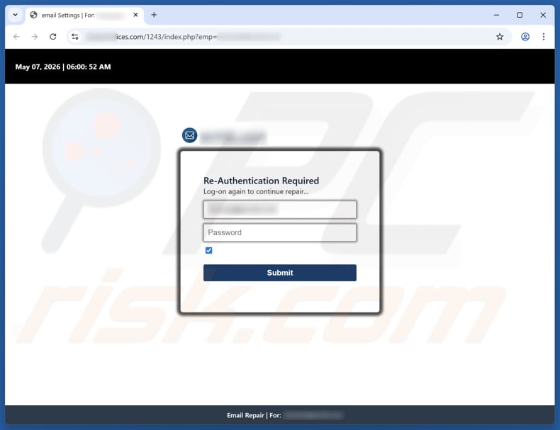 Unusual Spam Activity Email Scam fake site