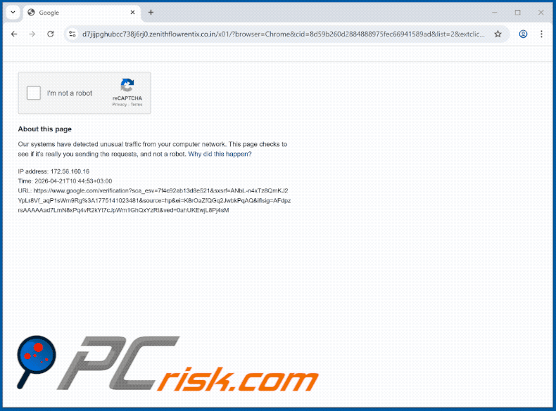 zenithflowrentix.co[.]in website appearance (GIF)