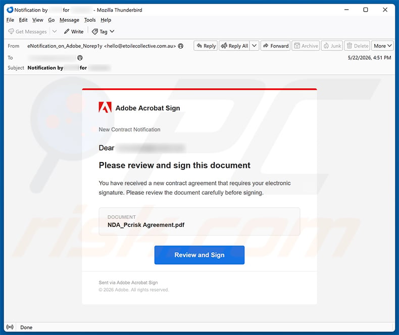 Adobe Contract Agreement email scam (2026-06-02)