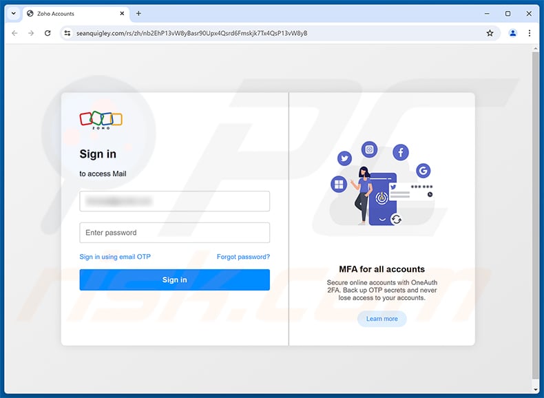 Benefits Review Notice phishing page
