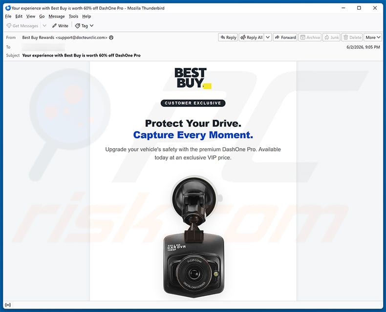 Best Buy Survey email scam (2026-06-04)