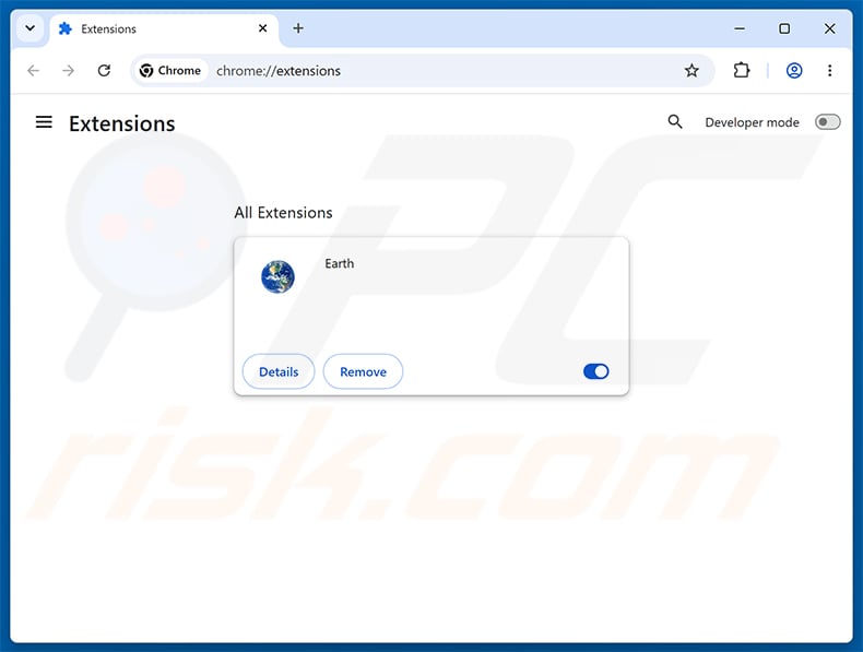 Removing earthapp.net related Google Chrome extensions