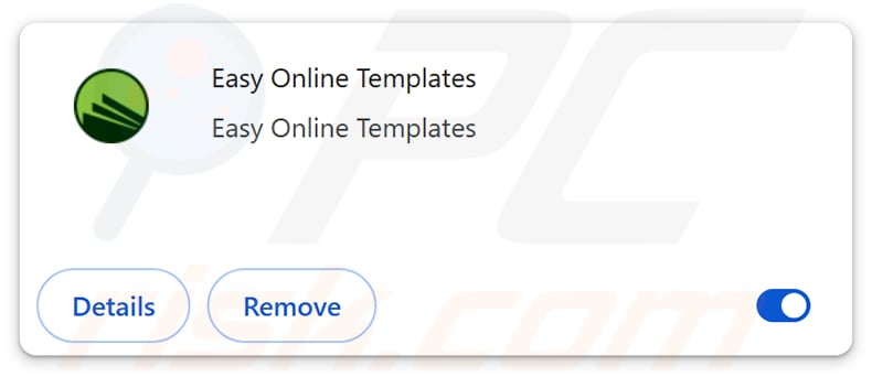 Easy Online Templates adware