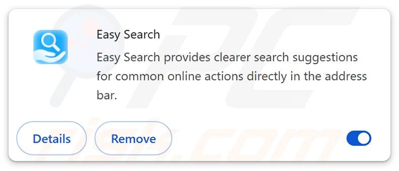 Easy Search browser hijacker