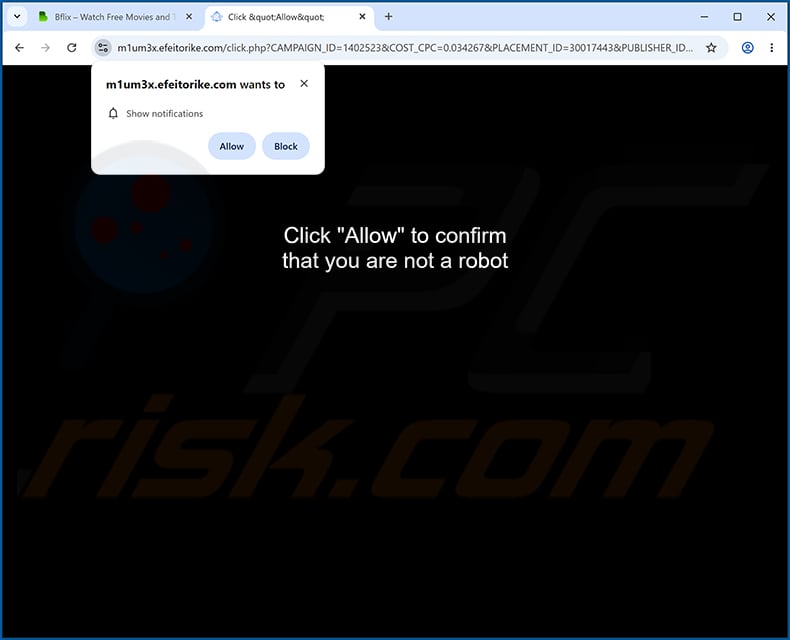 efeitorike[.]com ads