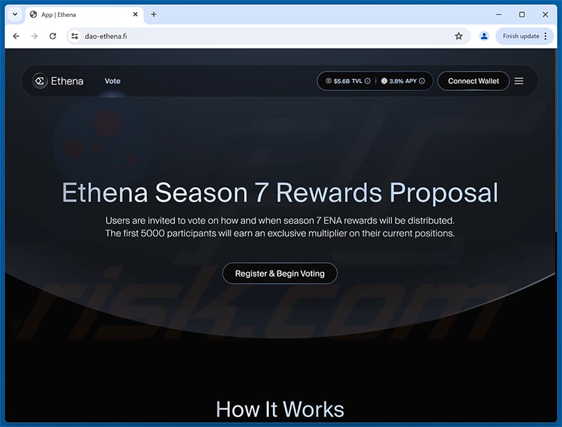 Ethena Voting Rewards Scam scam