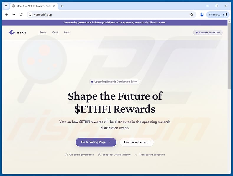 $ETHFI Vote Rewards Scam