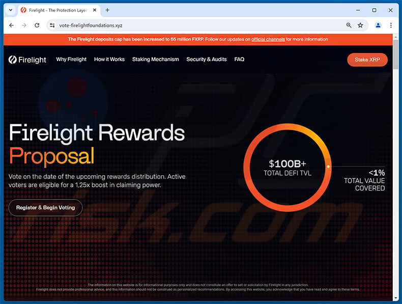Firelight Vote Rewards Scam