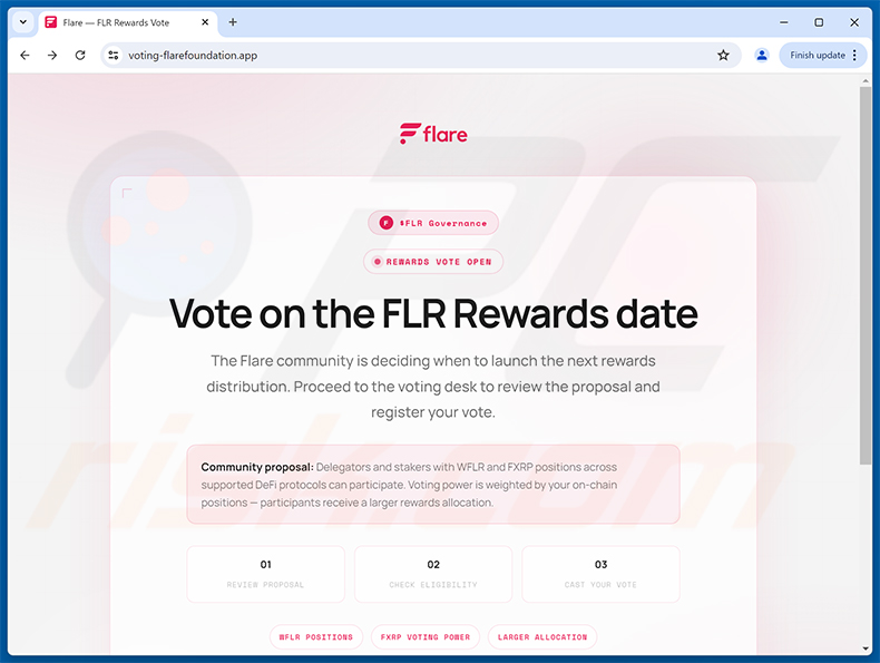 Flare vote rewards (voting-flarefoundation[.]app)