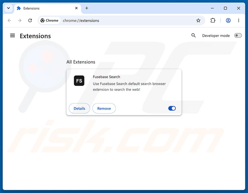 Removing Fusebase Search (s.fusebase-search.com) related Google Chrome extensions