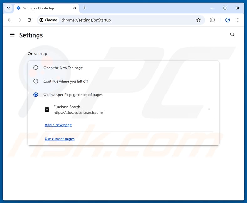 Removing Fusebase Search (s.fusebase-search.com) from Google Chrome homepage