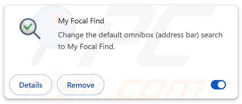 myfocalfind.com browser hijacker