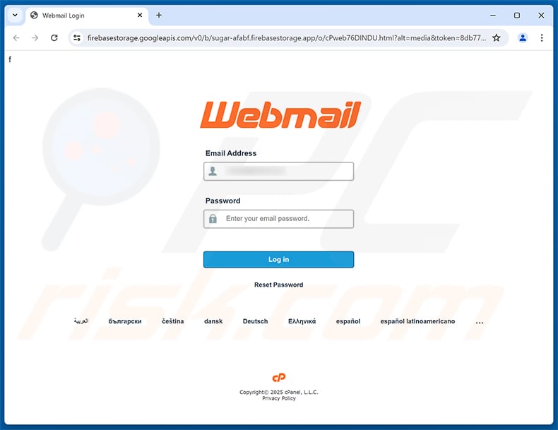 Outstanding Invoice Email Scam phishing page