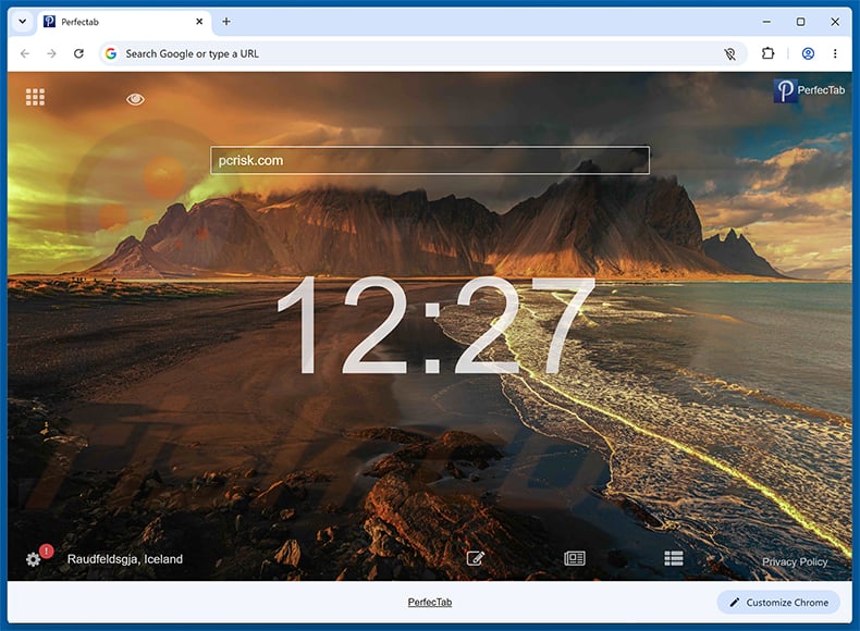 PerfecTab browser hijacker