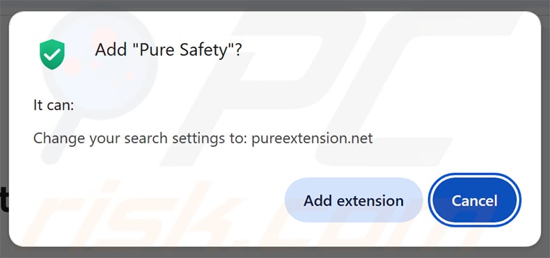 Pure Safety (pureextension.net) browser hijacker permissions