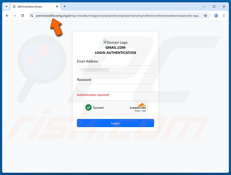 Review Your Email Settings phishing page