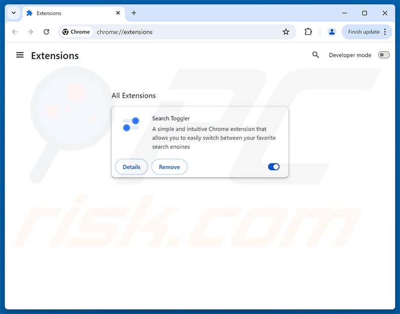 Removing Search Toggler (searchtoggler.com) related Google Chrome extensions
