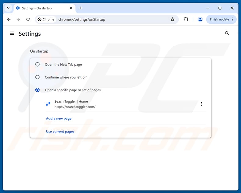 Removing Search Toggler (searchtoggler.com) from Google Chrome default search engine