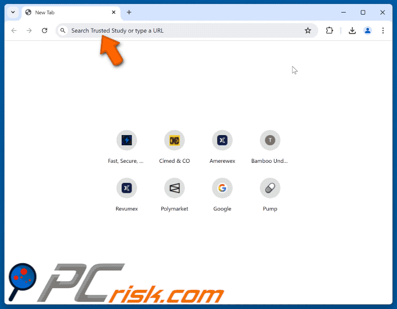 trustedstudysearch.com redirecting to yahoo.com (GIF)