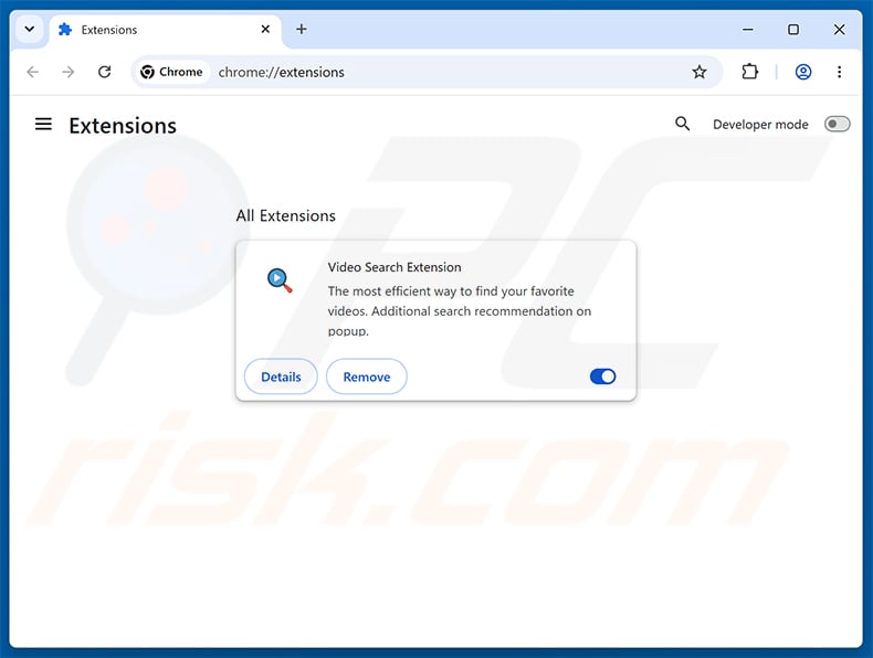 Removing Video Search Extension (myvideolibrary.info) related Google Chrome extensions