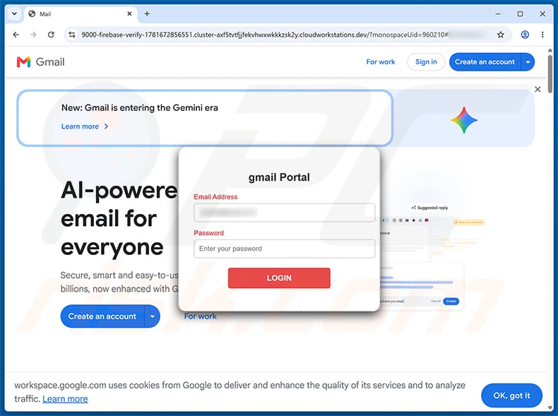 Account Violation Notice phishing page