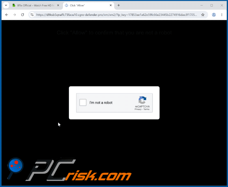 cgre-defender[.]pro website appearance (GIF)