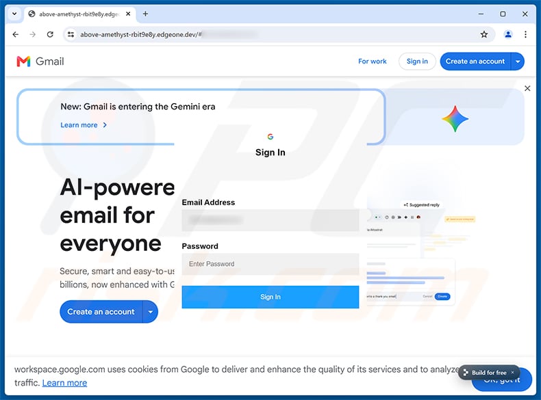 Cloud Services Alert phishing page