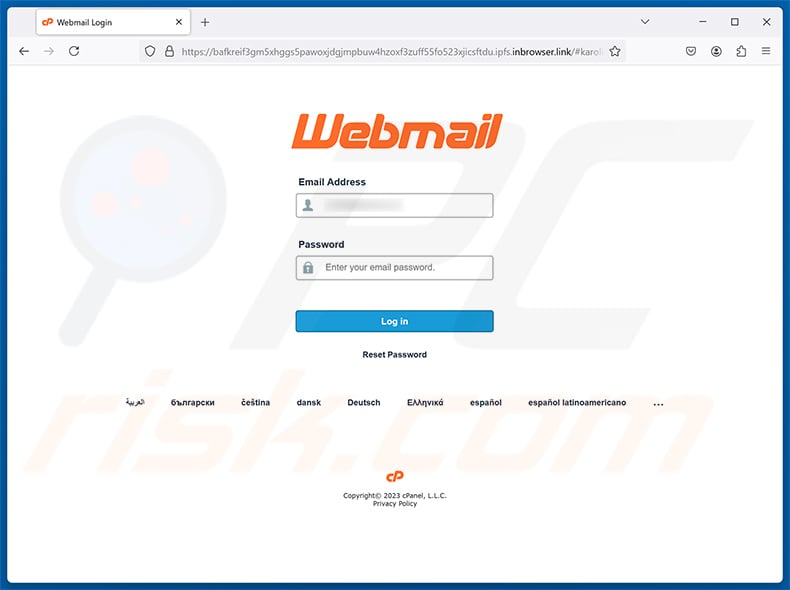 Complete The Required Mailbox Update Email Scam phishing page