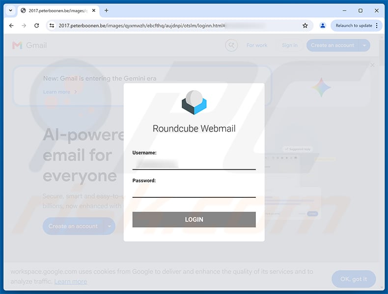 Confidential Messages Queued phishing page