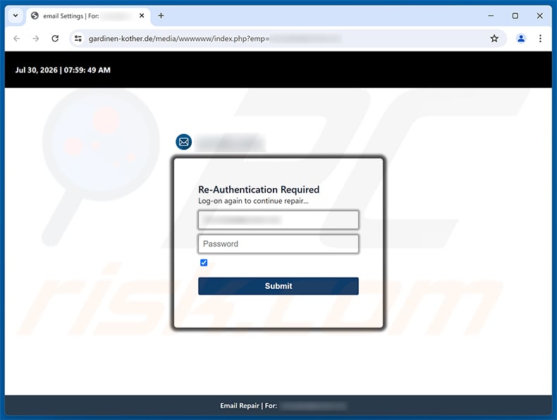 cPanel - Re-validate SSL/TLS phishing page