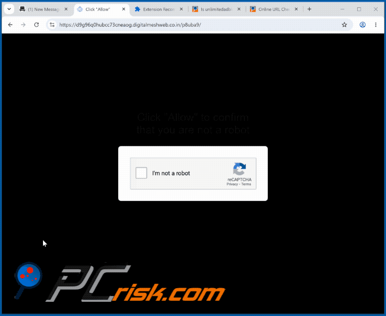 digitalmeshweb[.]co.in website appearance (GIF)
