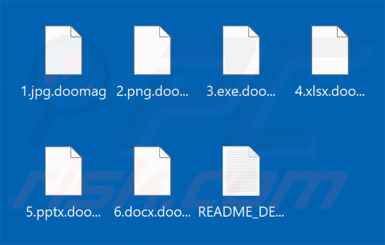 Files encrypted by Doommageddon ransomware (.doomag extension)