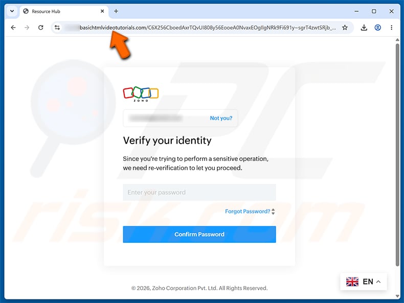 Email Account Requires Re-Verification Scam phishing page